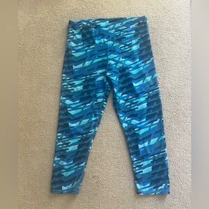Blue Patterned Leggings
